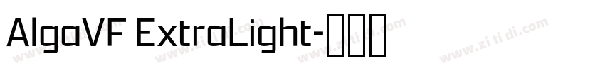 AlgaVF ExtraLight字体转换